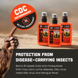 Ben's Tick & Insect Repellent, fórmula a base de agua para piel suave.