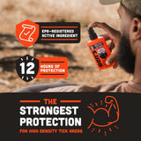 Ben's Tick Repellent: aplicación en ropa y equipo, barrera contra insectos al aire libre.