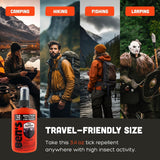 Ben's Tick Repellent: diseño portátil, fácil de llevar en mochilas.