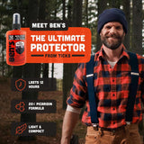 Ben's Tick Repellent: paquete de tres, ideal para uso familiar en aventuras.