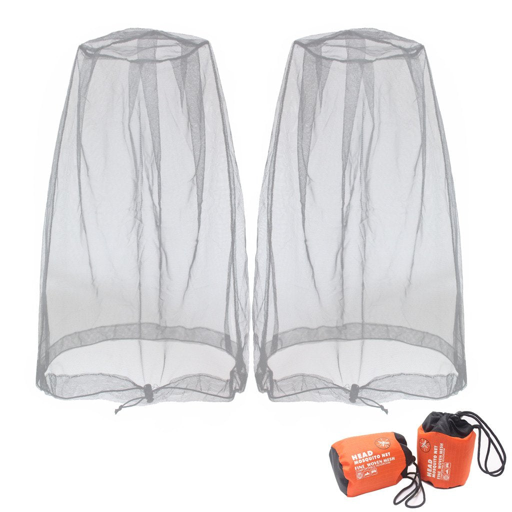 Benvo cubre-cabeza anti mosquitos con malla gris protege la cara al aire libre.