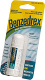 Benzedrex inhalador de vapor con alivio de presión sinusal.