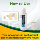 Benzedrex inhalador de vapor con mentol y lavanda calmante.