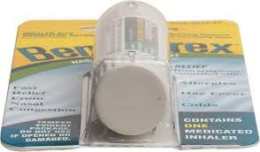 Benzedrex inhalador de vapor para alivio rápido de congestión nasal.