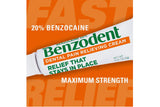 Textura cremosa de Benzodent, aplicación suave en encías sensibles.