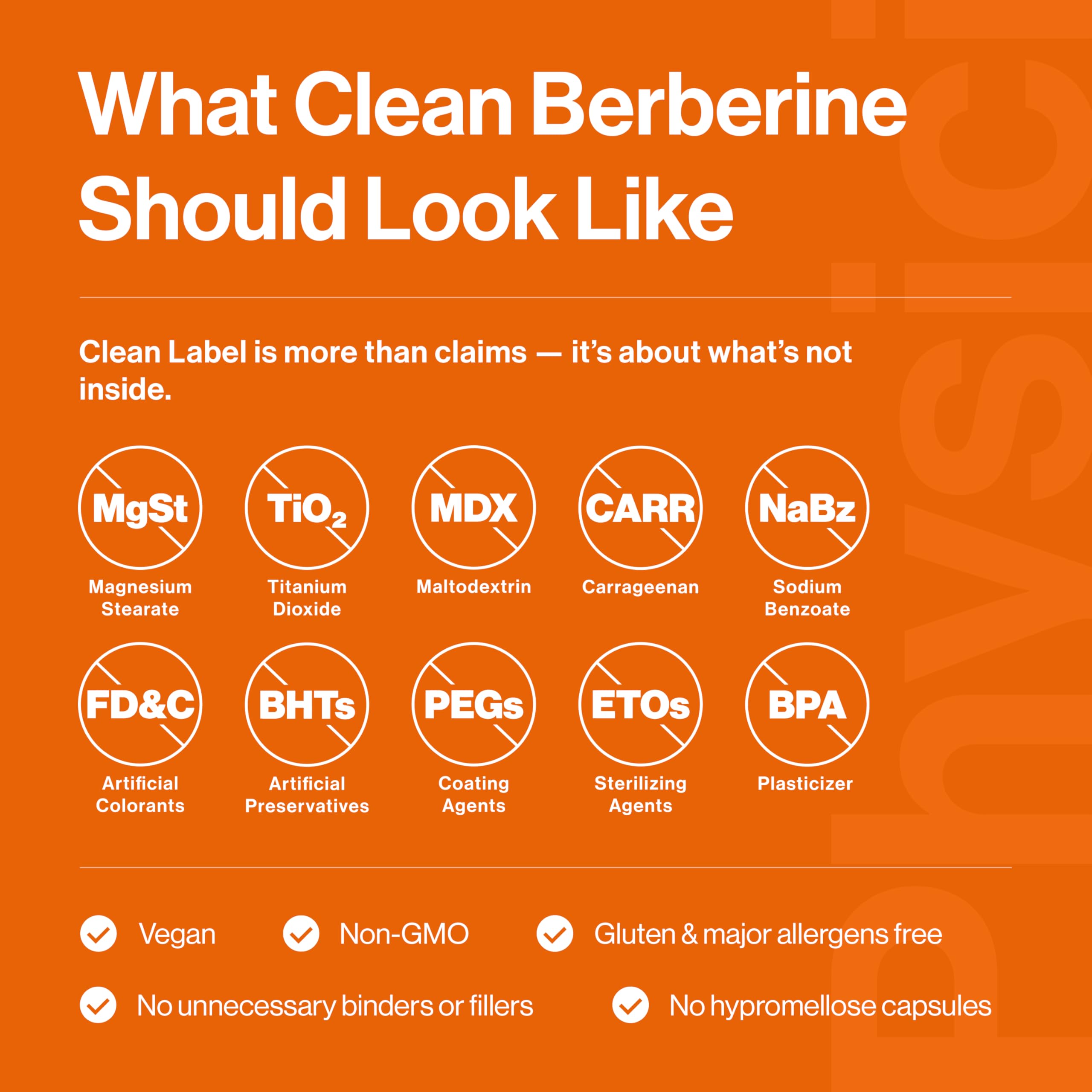Berberina Physician's Healthy Alternatives etiqueta transparente con composición verificable.