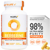 Berberina Physician's Healthy Alternatives en frasco con etiqueta limpia para claridad.
