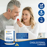 Envase de BergaMet Cholesterol Command: empaque seguro apto para dietas veganas