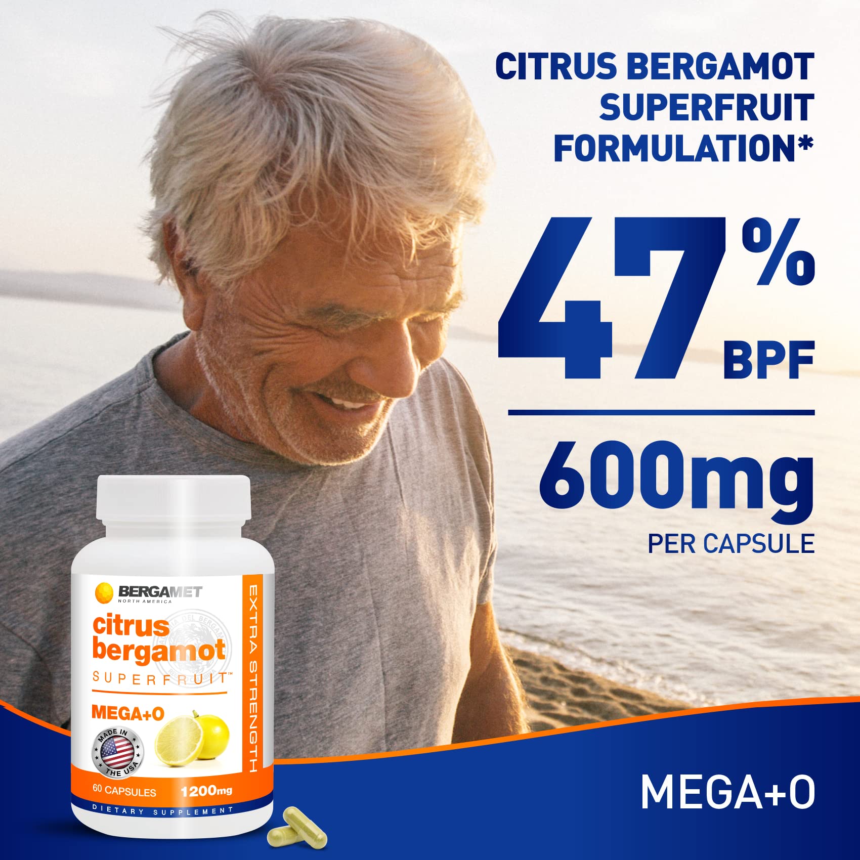 BergaMet Citrus Bergamot: cápsulas fáciles de tragar para uso diario.