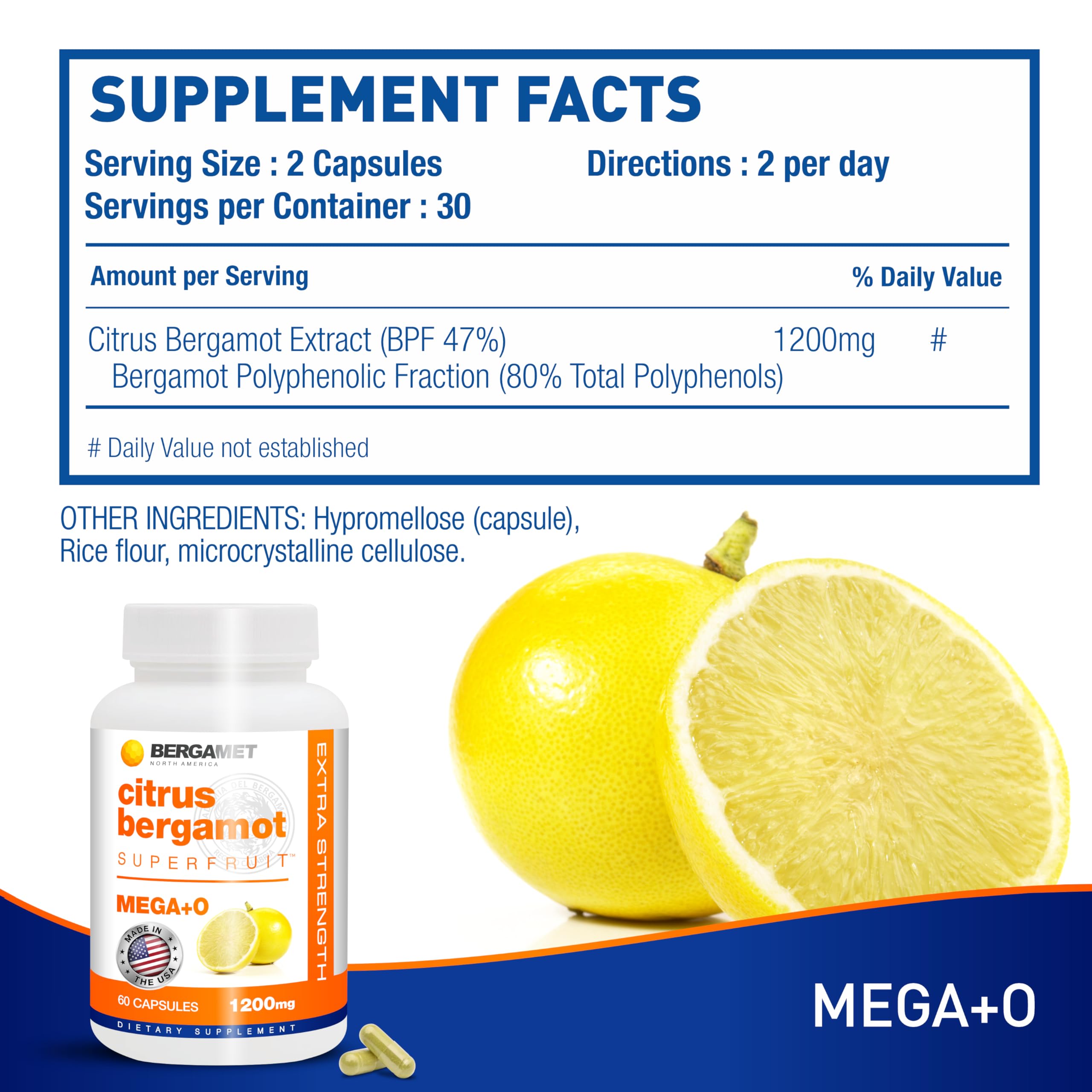 BergaMet Citrus Bergamot: manos sosteniendo el suplemento para iniciar la rutina diaria.