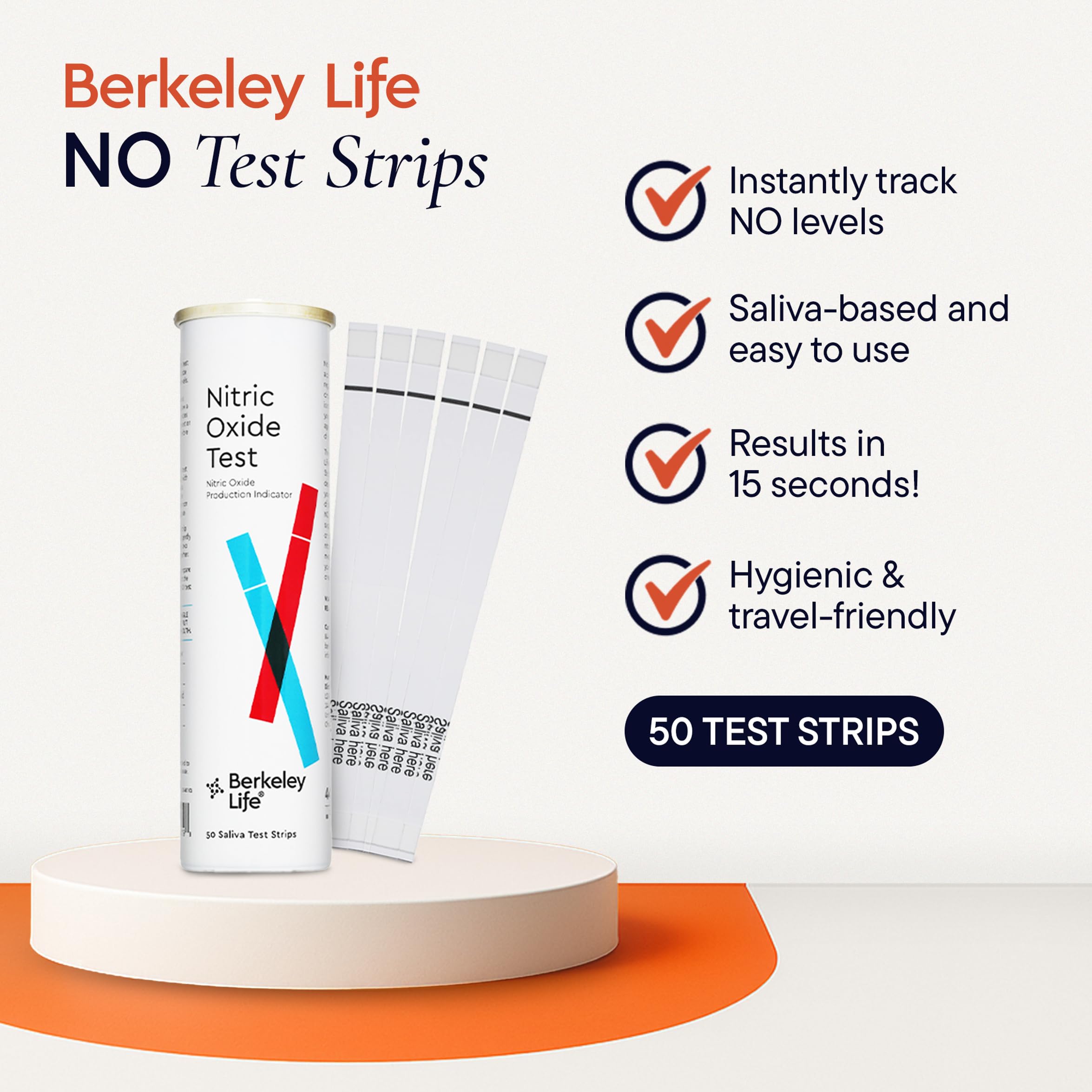 Tira de Berkeley Life en prueba de saliva para control diario