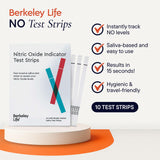 Tubo de 10 tiras de Berkeley Life para pruebas rápidas.