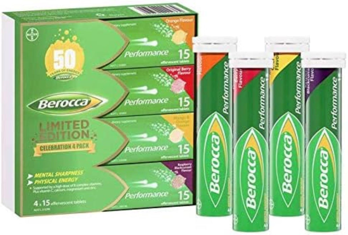 Berocca Performance, tableta efervescente naranja, energía para todo el día