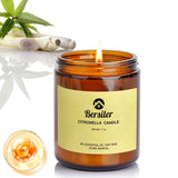 Vela Bersiler de aromaterapia encendida con hierba limón y citronela para refrescar la habitación.