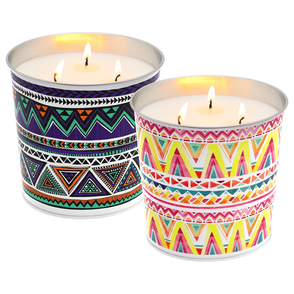 Vela citronela BERYSCEN en cubo grande 20 onzas para exterior e interior, aroma cítrico suave.