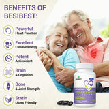 Besibest CoQ10 800 mg gel suave ritual diario, estilo de vida saludable.