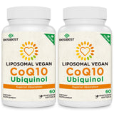 Besibest CoQ10 liposomal 1000mg, cápsulas suaves veganas para energía sostenida.