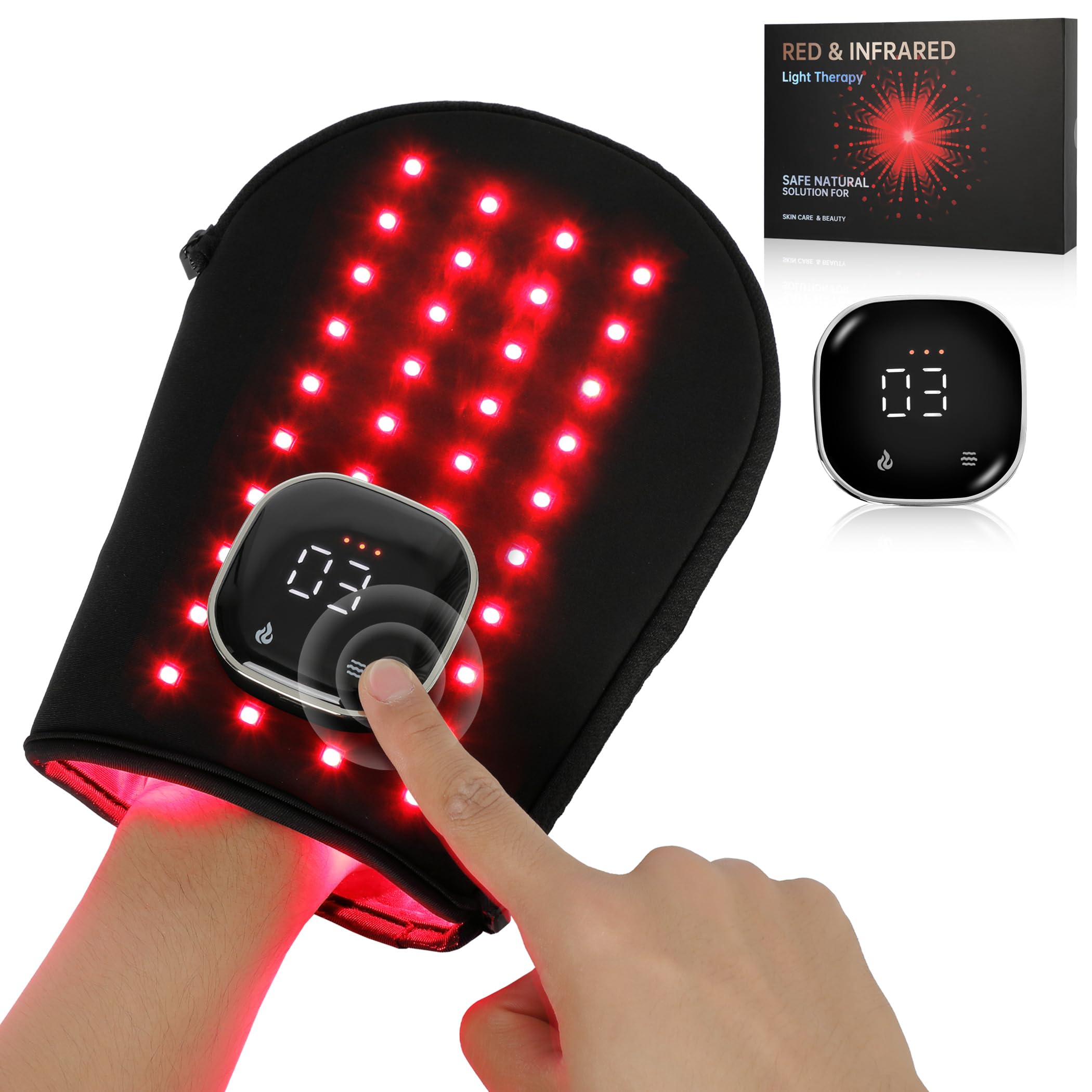 Guantes Besilo con luz 660nm-850nm en frontal para confort de la mano