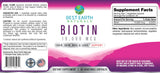 Etiqueta de Best Earth Naturals Biotina 10000mcg con información clara.