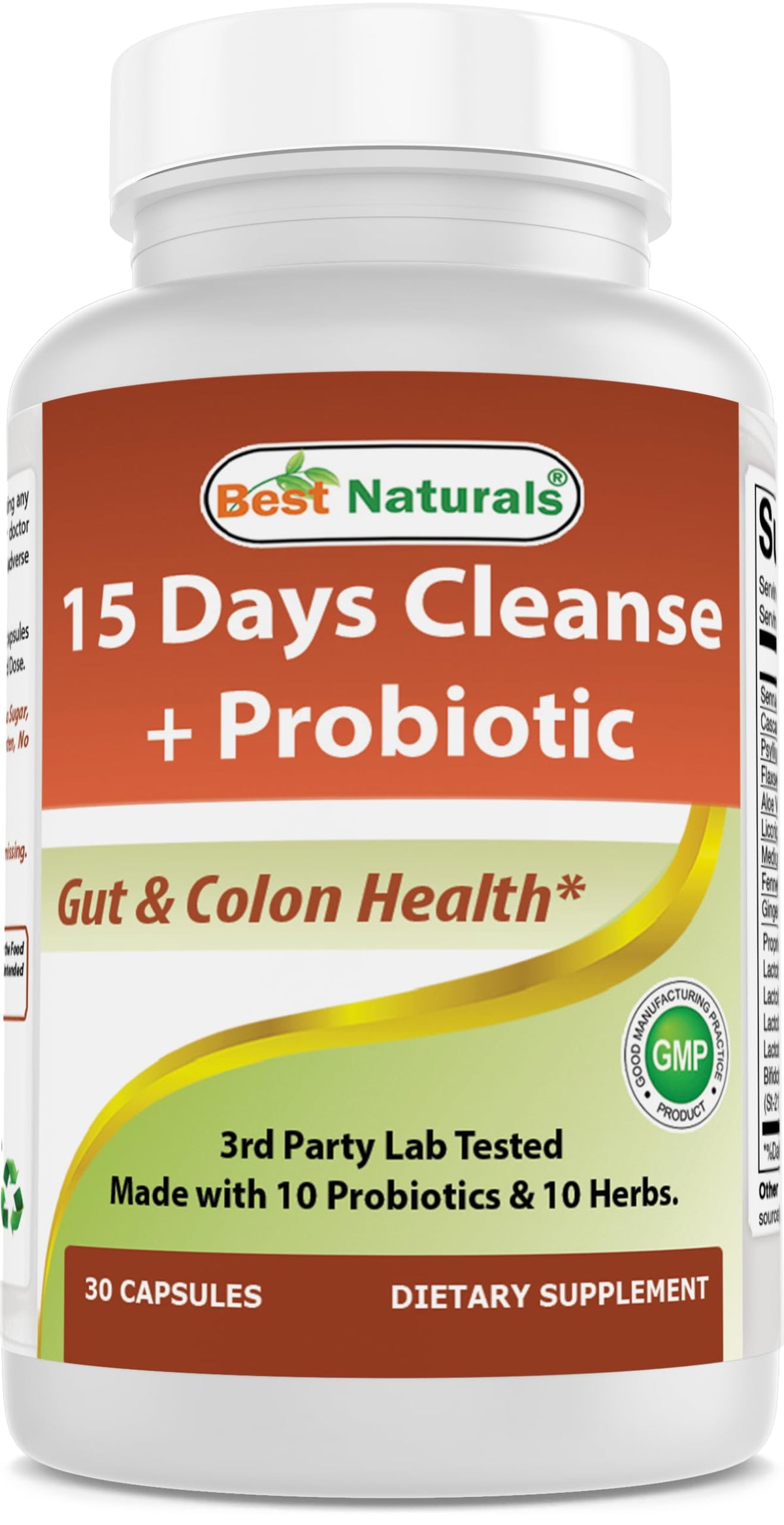 Best Naturals 15 días limpieza intestinal - botella para uso cómodo.