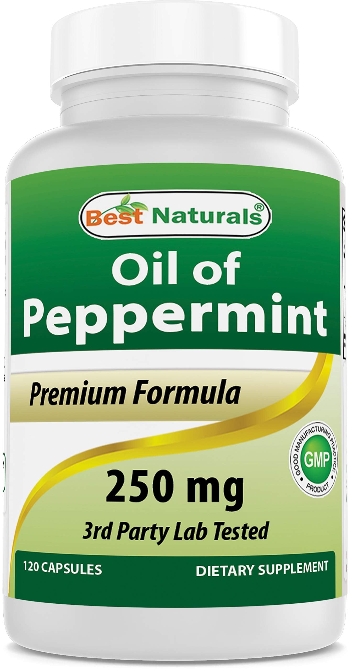 Best Naturals Aceite de Menta: botella vertiendo, posible soporte digestivo suave.