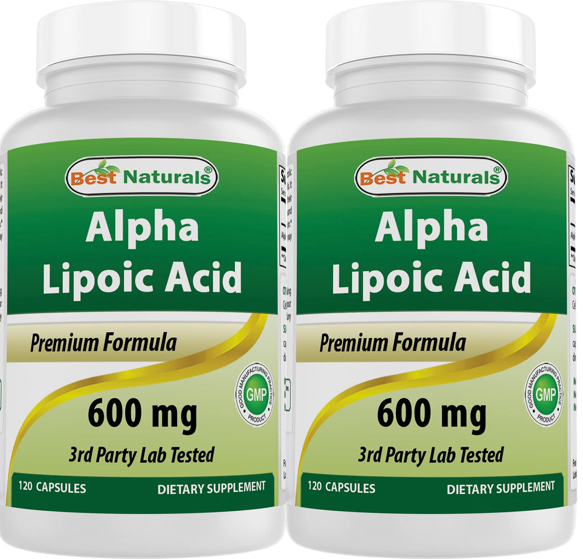 Best Naturals alfa-lipoico 600mg cápsula, apoyo antioxidante diario para bienestar general