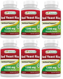 Best Naturals tableta 1200 mg de arroz de levadura roja, apoyo al colesterol