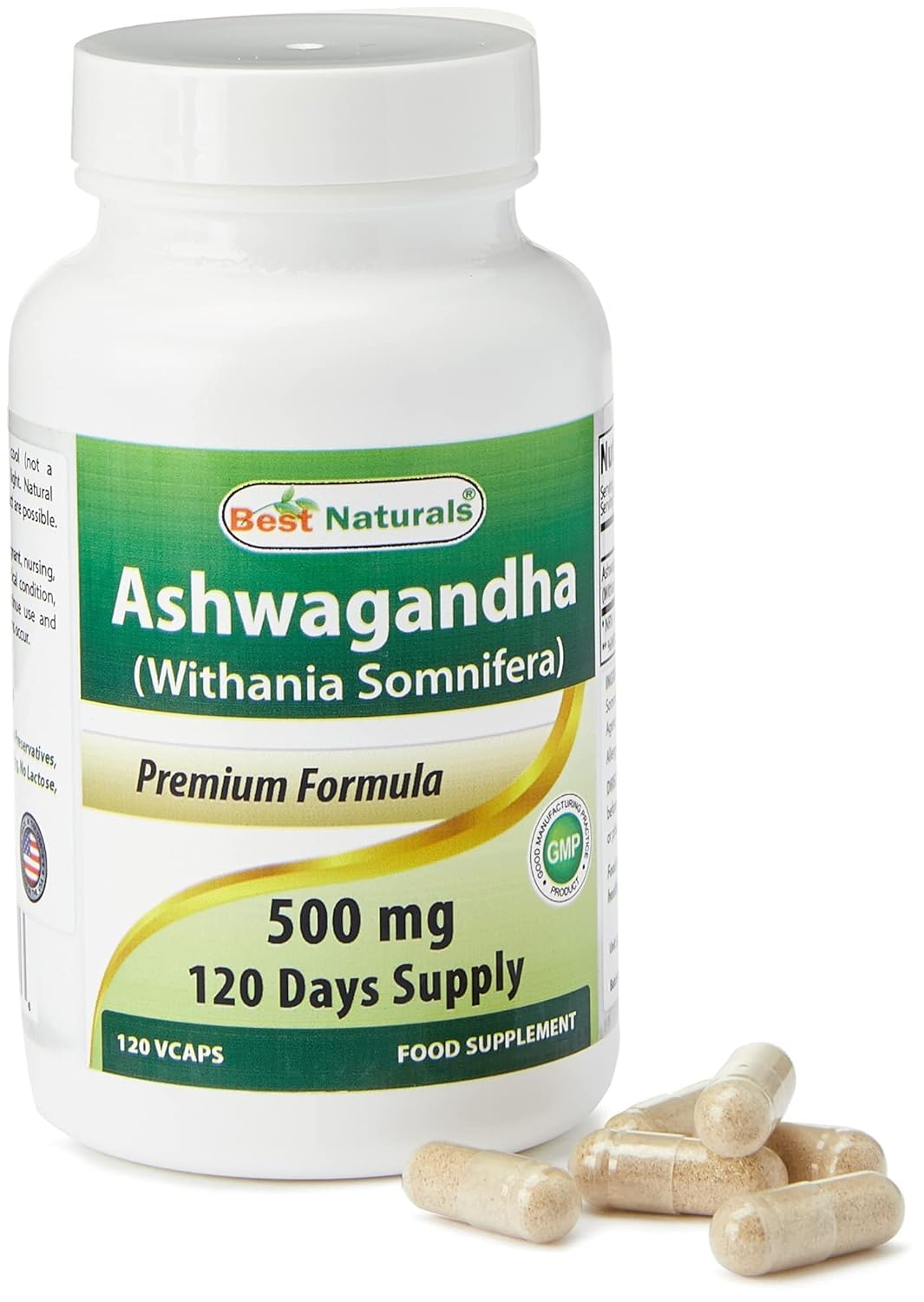 Empaque variado de Best Naturals Ashwagandha para opciones de compra y almacenamiento