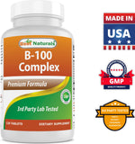 Best Naturals B-100 Complejo pack tres: conveniencia para varios meses
