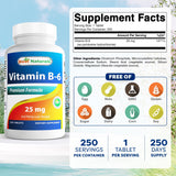 Best Naturals B6: etiqueta clara para revisar nutrientes