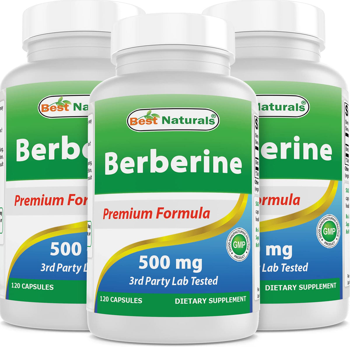 Best Naturals Berberina frente al frasco; muestra calidad y diseño