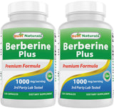 Best Naturals Berberine Plus botella, presentación clara para la ingesta diaria