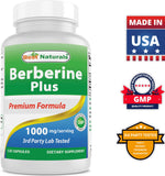 Diseño claro del envase de Best Naturals Berberine Plus.