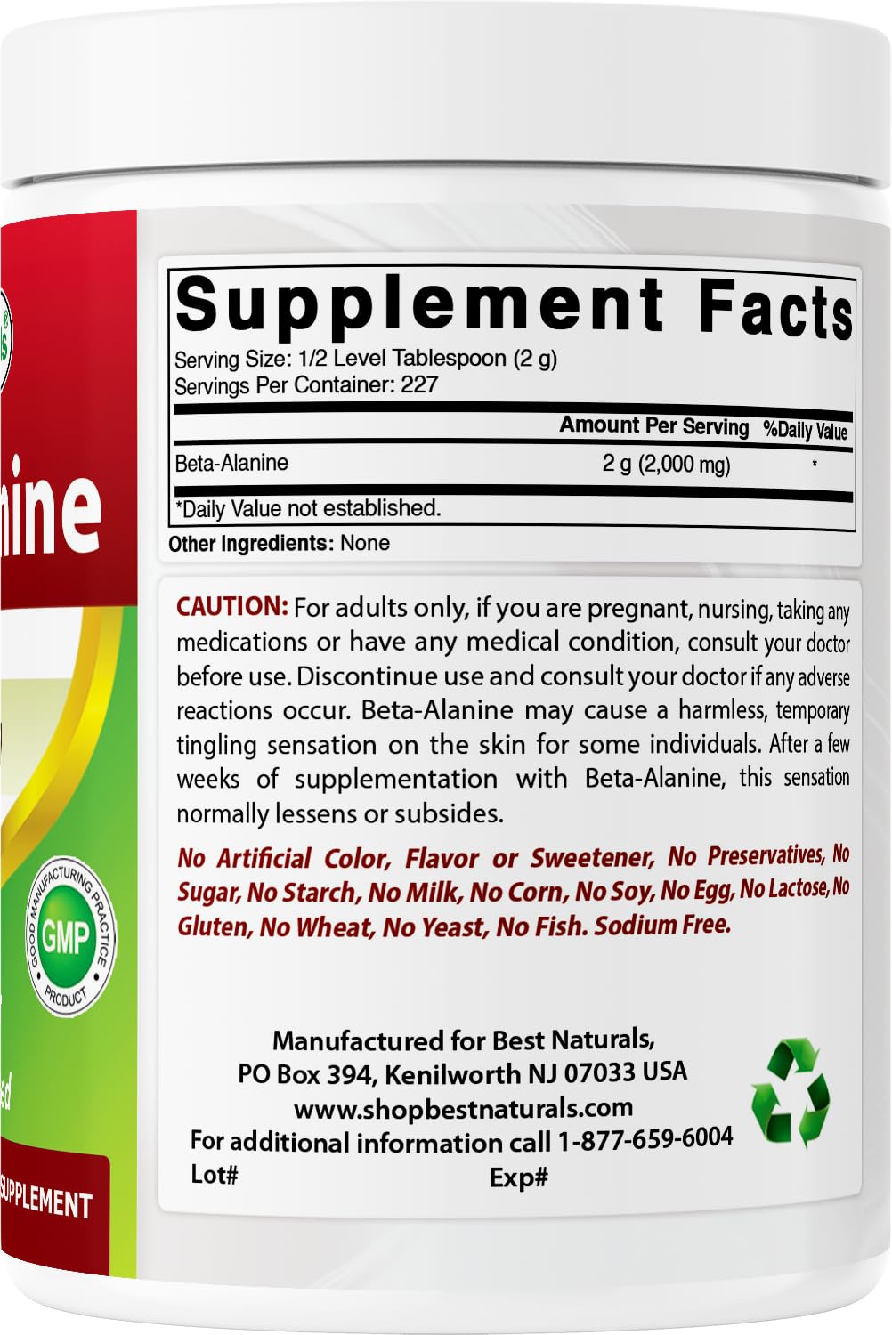 En gimnasio, Beta Alanina de Best Naturals para sesiones intensas