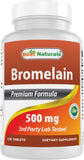 Tabletas de bromelina Best Naturals de 500 mg para apoyar la digestión.