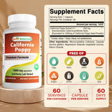 Best Naturals California Poppy botella: fácil de tomar y libre de gluten.