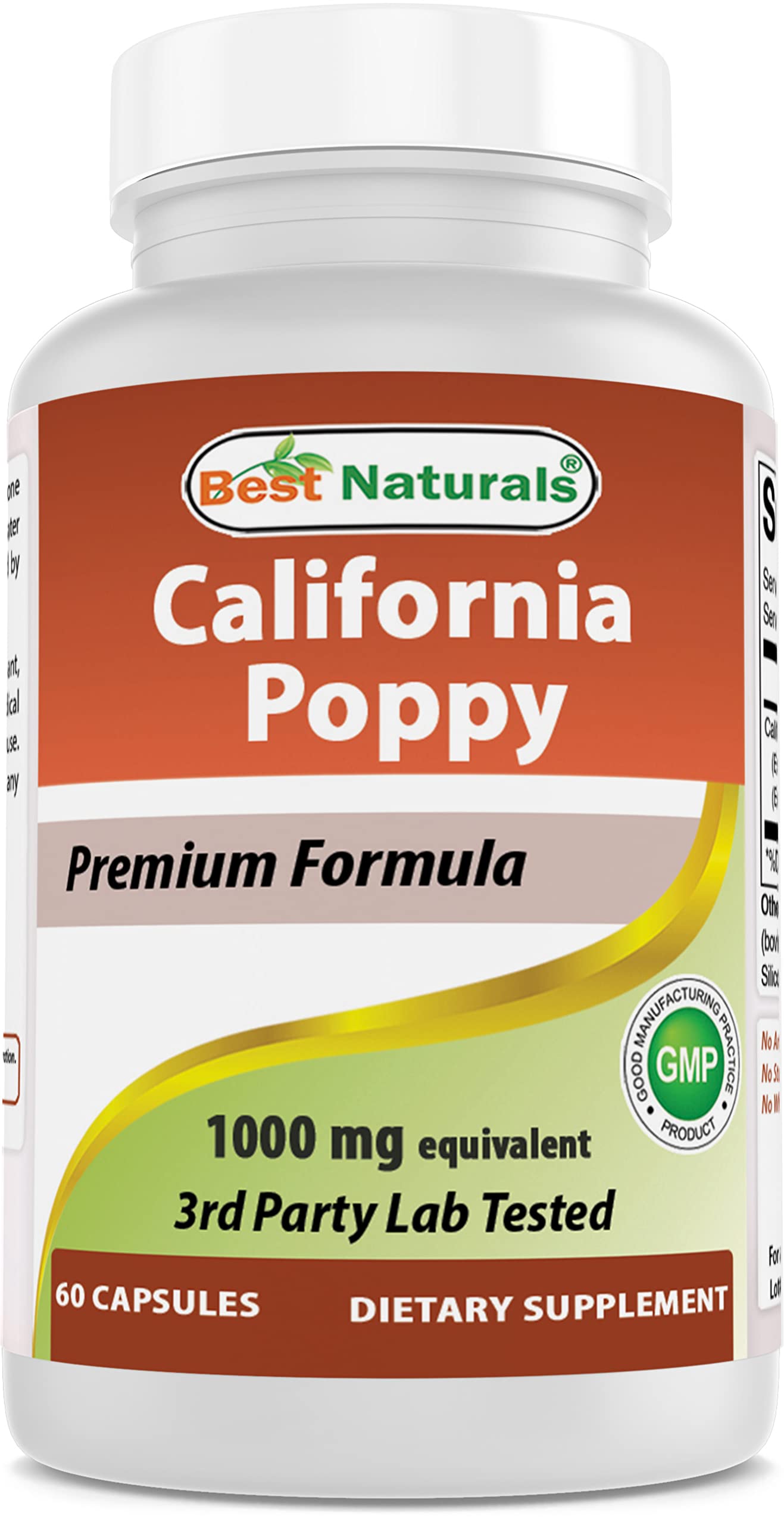 Best Naturals California Poppy cápsulas: apoyo a la relajación suave con cada toma.