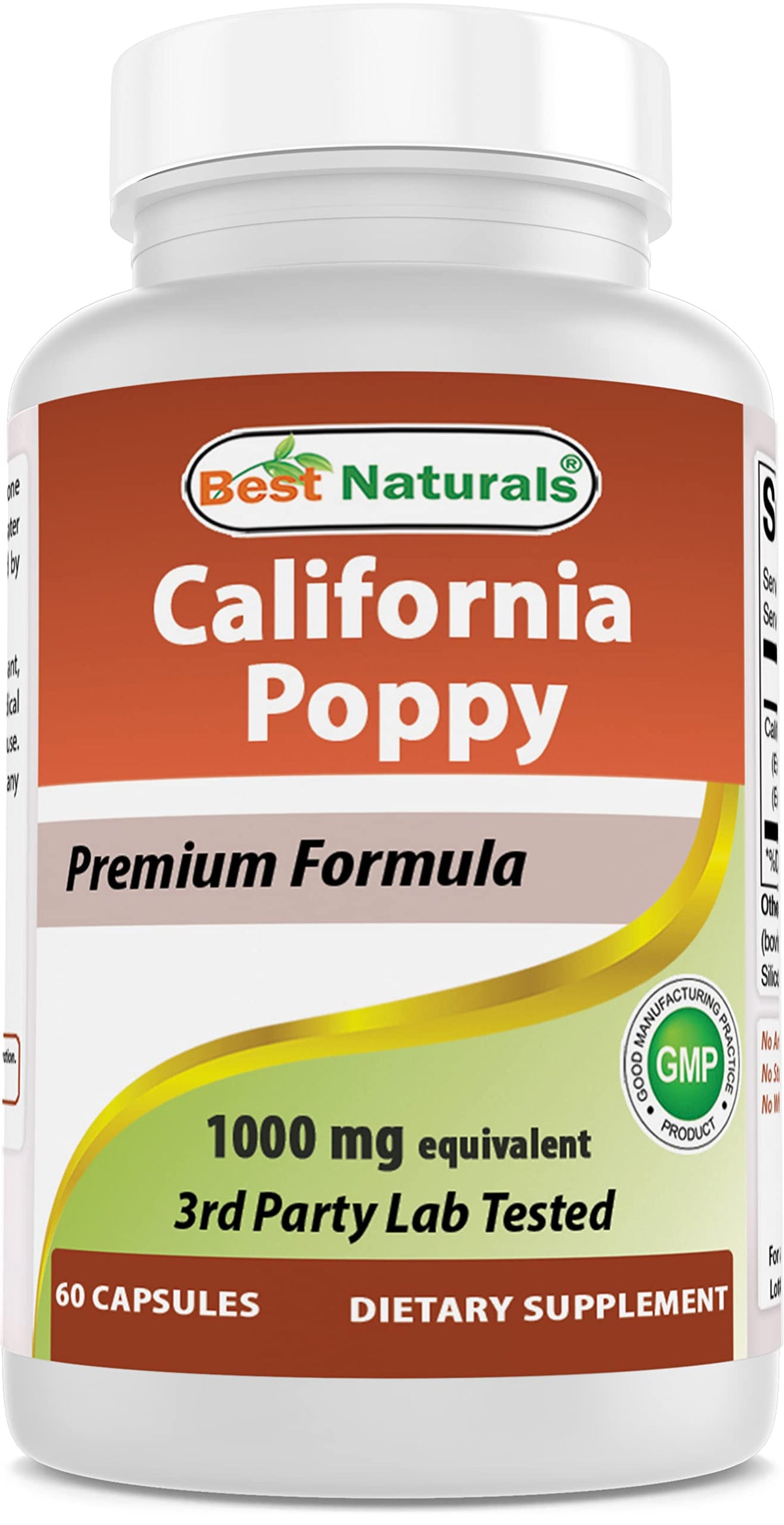 Best Naturals California Poppy cápsulas: apoyo a la relajación suave con cada toma.