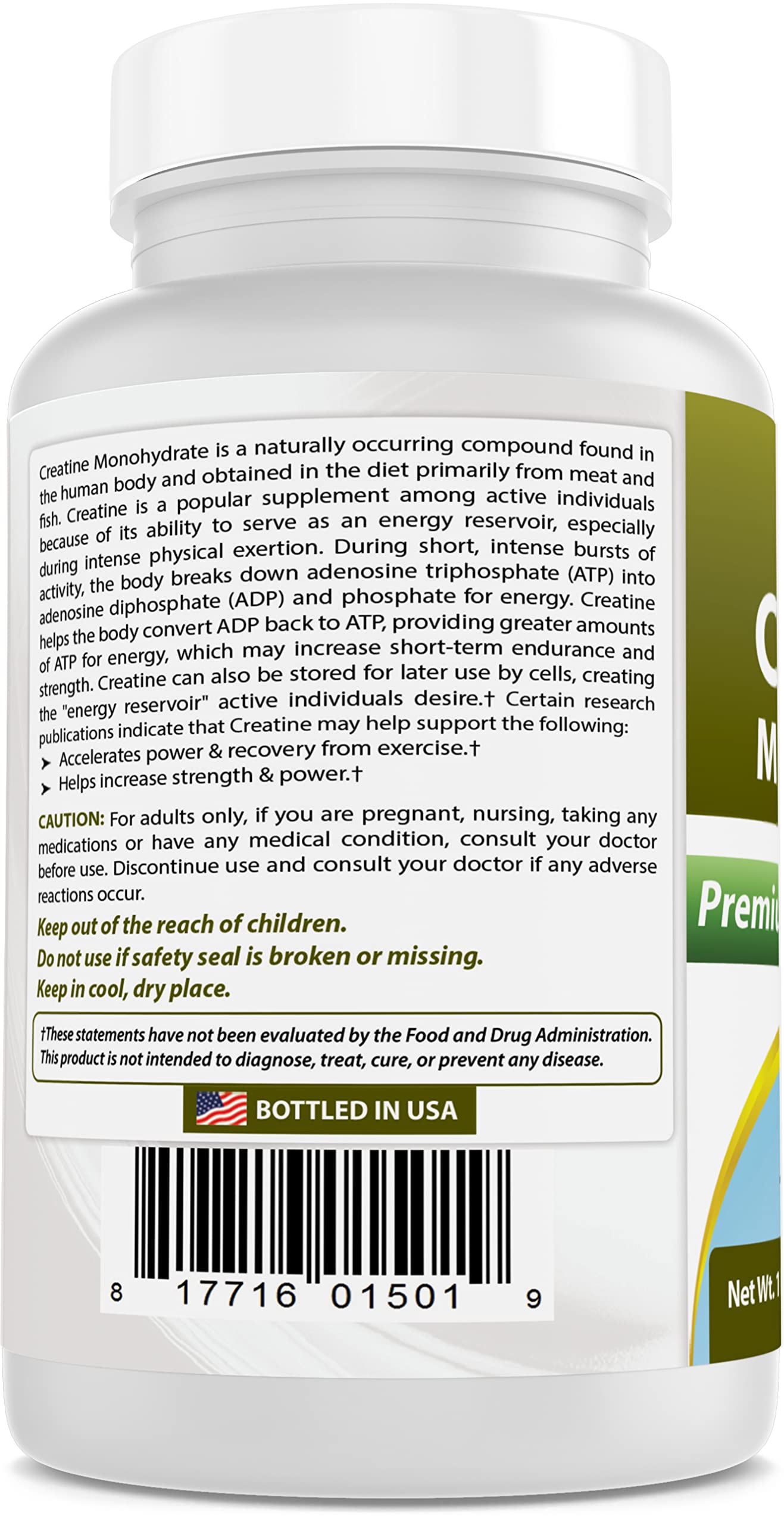 Detalle de etiqueta de Best Naturals sin alérgenos y lista de ingredientes.