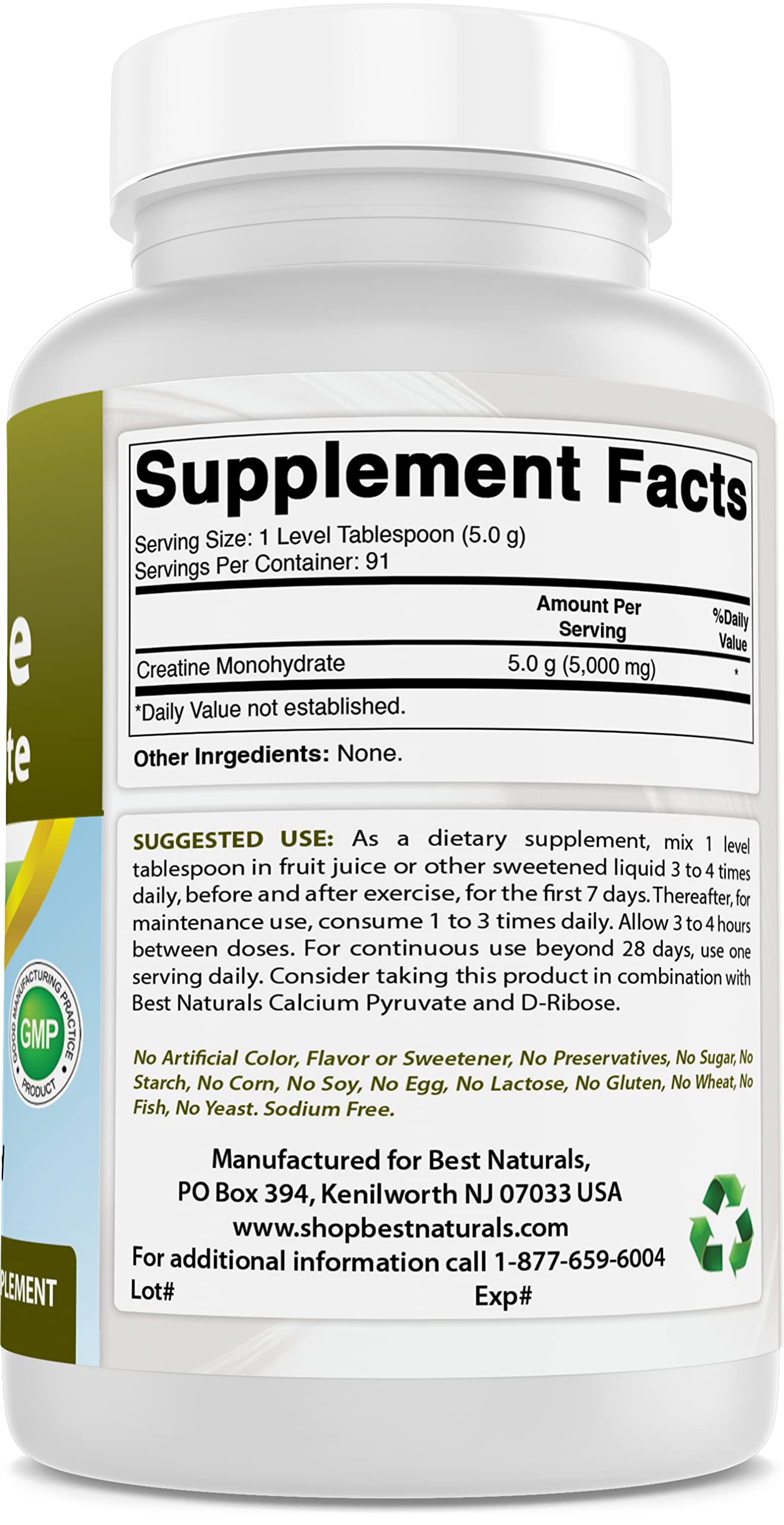Shaker compatible con Best Naturals Creatine Monohydrate para batidos fáciles.