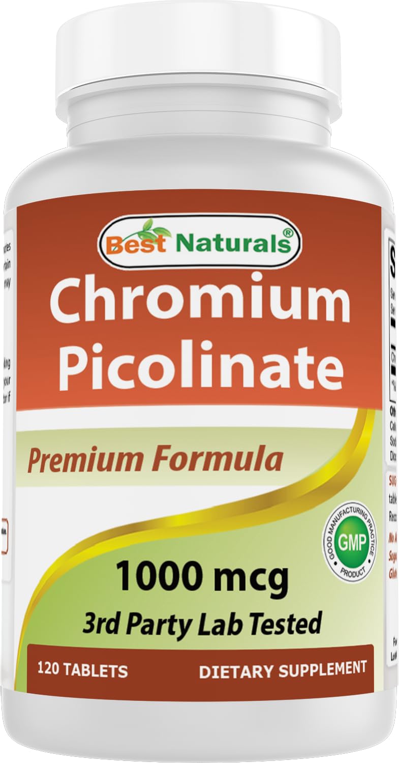 Best Naturals cromio-picolinato tableta para uso diario.