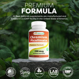 Best Naturals Cromo Picolinato empaque de caja compacto para viaje