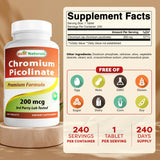 Best Naturals Cromo Picolinato etiqueta visible, fácil de identificar para uso regular