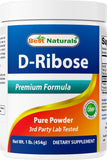 Best Naturals D-Ribosa en polvo, empaque de 1 libra para uso diario