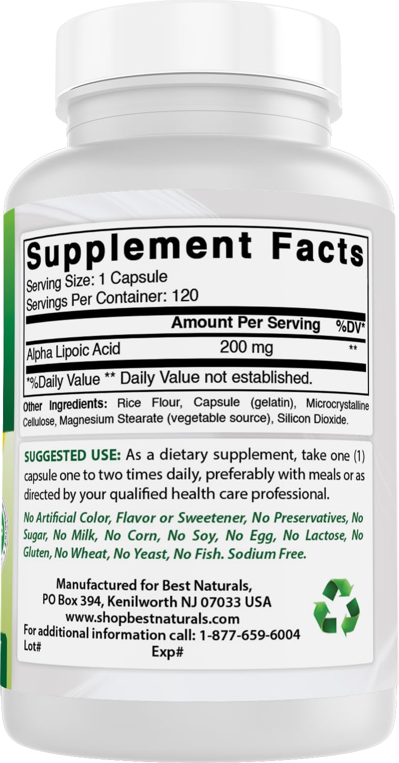 Best Naturals elaborado en EE. UU. con GMP y FDA registrados.