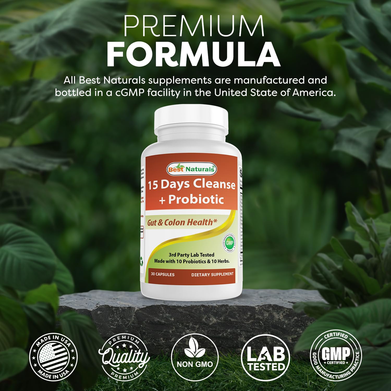 Best Naturals fabricado en EEUU: control de calidad confiable.