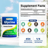 Best Naturals glicina, cucharada de medición, porción diaria de 1000 mg para conveniencia.