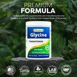 Best Naturals glicina, apoyo para bienestar diario y ritmo corporal.