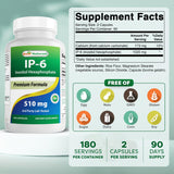 Best Naturals IP-6 510 mg, cápsulas en primer plano, uso diario sencillo.