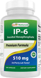 Best Naturals IP-6 510 mg, botella frente, ideal para uso diario.